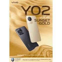 vivo Y02 | 3 GB | 32 GB | Sunset Gold