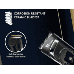 SYSKA HB100 Ultraclip Hair Clipper and Trimmer support | 4 Stubble Guided Comb | Black