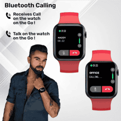 Fire-Boltt Ring BSW005 | Bluetooth Calling Smartwatch | Red Strap
