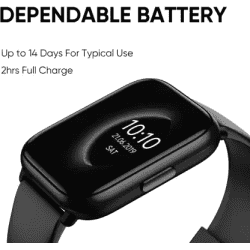 DIZO Watch D Sharp 1.75 inch with High Resolution Display | Black Strap