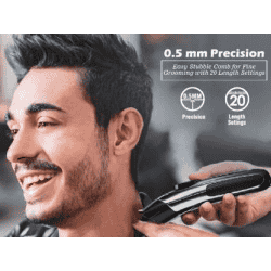 SYSKA HB100 Ultraclip Hair Clipper and Trimmer support | 4 Stubble Guided Comb | Black
