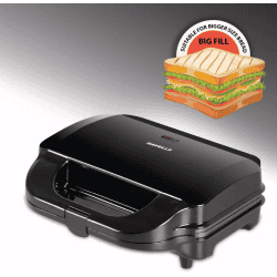 HAVELLS Big Fill Multi Grill 2 Slice Sandwich Maker | 900 W | Black