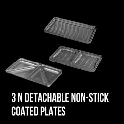 HAVELLS Big Fill Multi Grill 2 Slice Sandwich Maker | 900 W | Black
