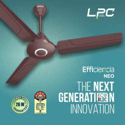 HAVELLS Efficiencia Neo  Ceiling Fan | 3 Blade | 1200 mm | BLDC Motor | Brown