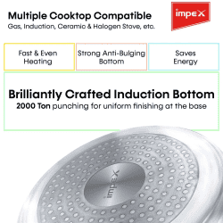 Impex Pressure Cooker |  Eco 7 | 7 Litre | Aluminium