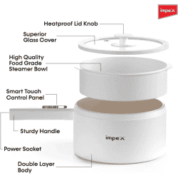 IMPEX Magic Pan Round Electric Pan | WS18 | White