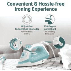 Orient Electric Fabrifeel Steam Iron | SIFF20WGP | 2000 W | White, Green