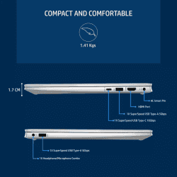 HP Pavilion | Intel Core i5 | 12th Gen | 16GB | 512GB | Windows 11 Home | Natural Silver | 14-dv2041TU