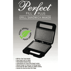 Havells Perfect Fill Plus 2 Slice Grill Sandwich Maker | 800 W | Black