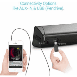 Portronics Sound Slick II 40 W Bluetooth Soundbar  | Black, Stereo Channel