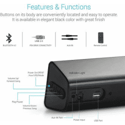 Portronics Sound Slick II 40 W Bluetooth Soundbar  | Black, Stereo Channel