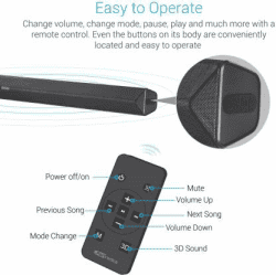 Portronics Sound Slick II 40 W Bluetooth Soundbar  | Black, Stereo Channel