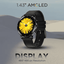 Fire-Boltt Legacy | 1.43 AMOLED | Bluetooth Calling Smartwatch | Black Leather Strap