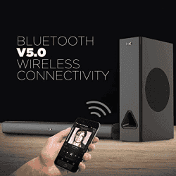 boAt Aavante Bar 1250 80 Watt 2.1 Channel Wireless Bluetooth Soundbar | Premium Black