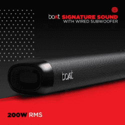 boAt Aavante Bar 4000DA With Dolby Atmos 3D 200 W Bluetooth Soundbar | Premium Black, 2.1 Channel