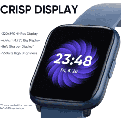 DIZO Watch D Sharp Smart Watch | 1.75 inch | Blue Strap