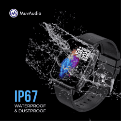 MuvAudio Muvtrend Smartwatch | Black Strap