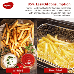 Pigeon Healthifry Digital Air Fryer | 1200 W | Green