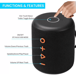 Portronics Sound Drum Plus  Bluetooth Speaker | 15 W | Black