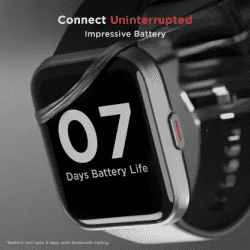 Boat Wave Voice Smart Watch |  Bluetooth Calling | Charcoal Black