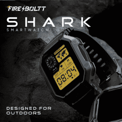Fire-Boltt Shark Bluetooth Calling Smartwatch | 1.83 | Black Strap
