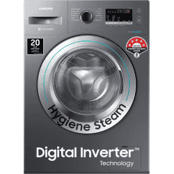 SAMSUNG WW66R22EK0X/TL | Fully Automatic Front Load Washing Machine | In-built Heater | 6.5 kg | Grey