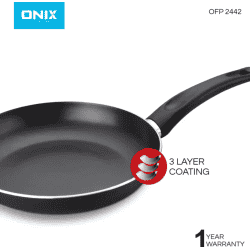Onix Non Stick Fry Pan | OFP 2442 | 24 cm diameter with Lid | Aluminium
