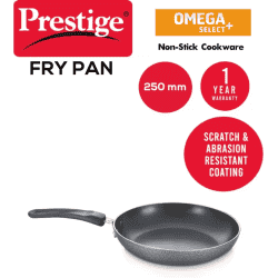 Prestige Omega Select Plus (30715) Fry Pan | 25 cm diameter 1.7 L capacity | Aluminium