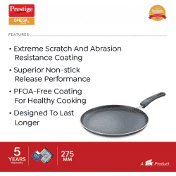 Prestige Omega Select Plus Non-stick Omni Tawa | 27.5 cm diameter | Aluminium