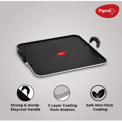 Pigeon Pathri 320 Non-stick Tawa | 30 cm diameter | Black