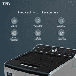 IFB  TL-SLBS Fully Automatic Top Load Washing Machine with In-built Heater | 9 kg |  Silver