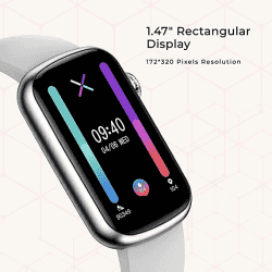 Fire-Boltt Dawn Girls Smartwatch | Rectangle 1.47" | Silver Dawn