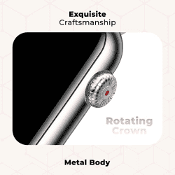 Fire-Boltt Dawn Girls Smartwatch | Rectangle 1.47" | Silver Dawn