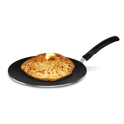 Pigeon by Stovekraft Aluminium Non-Stick 4mm Concave Tawa | 26cm | Black