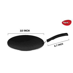 Pigeon by Stovekraft Aluminium Non-Stick 4mm Concave Tawa | 26cm | Black