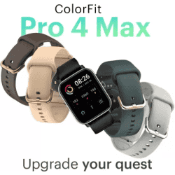 Noise ColorFit Pro4 Max  Smartwatch | Black Strap