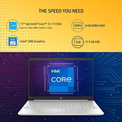 HP 15s 11th Gen Inel Core i3 1-115G4 8GB RAM/512GB SSD | 15s-fq2673TU |15.6-inch