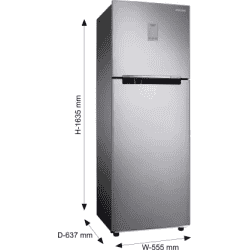 SAMSUNG Frost Free Double Door Refrigerator | 256 L | 2 Star | Elegant Inox | RT30C3732S8/NL