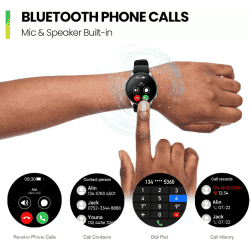 AMAZFIT POP 3R Smart Watch | 1.43" | Black Premium Strap