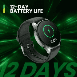 AMAZFIT POP 3R Smart Watch | 1.43" | Black Premium Strap