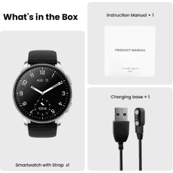 AMAZFIT POP 3R Smart Watch | 1.43" | Black Premium Strap
