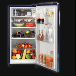 LG 190 L Direct Cool Single Door 3 Star Refrigerator with Base Drawer | GL-B201ABCD | Blue Quartz