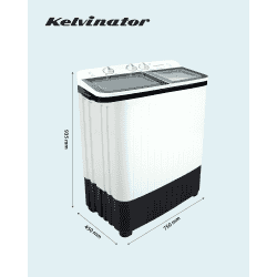 Kelvinator | KWS-C700BK  | Top Load Semi-Automatic Washing Machine | 7.0 Kg  | Black