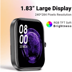 Fire-Boltt Ninja Call 2 Plus Smartwatch | 1.83" | Black Strap