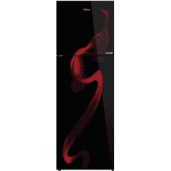 Haier Frost Free Double Door Refrigerator | 240 L | 2 Star | Spiral Black Glass | HRF-2902CSG-P