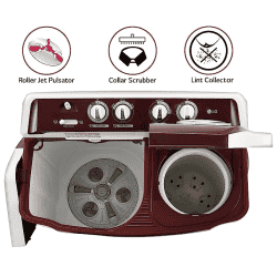 LG | P7010RRAZ | Semi-Automatic Top Loading Washing Machine | 7 kg 5 Star | Burgundy
