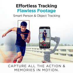 Qubo Handheld Gimbal from Hero Group | 3-Axis Smartphone Stabilizer with Attachable Tripod | Grey