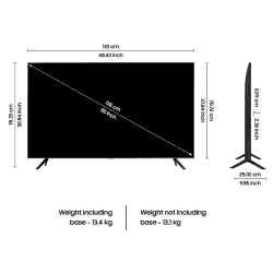 Samsung 4K Ultra HD Smart LED TV | 138 cm (55 inch) | UA55CU7700KLXL