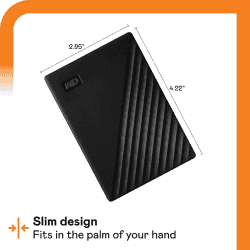 Western Digital WD 2TB My Passport Portable Hard Disk Drive | Compatible with Windows and Mac | Black