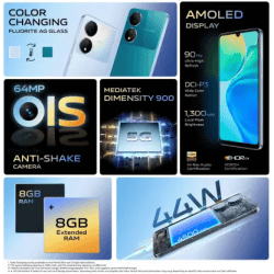 vivo Y100 A 5G | 256 GB/8 GB RAM | Pacific Blue